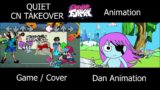 FNF QUIET (CN TAKEOVER) | Corrupted Finn & Jake | Game / Cover x FNF Animation Comparison