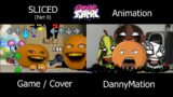 FNF SLICED PART 0 | Corrupted Orange | Game/Cover x FNF Animation Comparison