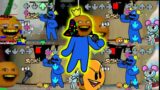FNF Sliced But Rainbow Friends Blue Sing it | Corrupted Annoying Orange VS Blue Sings Sliced Song