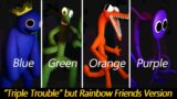 FNF Triple Trouble but Rainbow Friends Sing it | Rainbow Friends Blue x Green x Orange x bf Cover