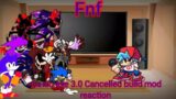 Fnf react to Sonic.exe 3.0 cancelled build mod part 2! (Gacha club)