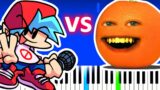 Friday Night Funkin' Corrupted Annoying Orange vs BF & GF OG VS NEW EASY Piano Tutorial