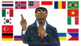 Friday Night Funkin' Obunga in different languages meme (FNF)