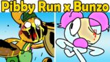 Friday Night Funkin' Pibby Bunzo Bunny VS. Pibby Run BFDI (Come learn with Pibby x FNF Mod)