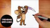 How To Draw FNF MOD Character – VS Jerry Easy Step by Step