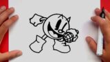 How to draw Pac Man fnf | Drawing Friday Night Funkin characters style
