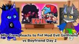 Mlp Crew Reacts to Fnf Mod Evil Girlfriend vs Boyfriend Day 2 (Gacha Club Au)