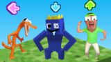 ORIGIN of the RAINBOW FRIENDS… FNF Character Test | Gameplay VS Minecraft Animation VS Real Life