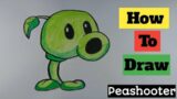 Peashooter Drawing | Friday Night Funkin (fnf) | Easy Step By Step Drawing