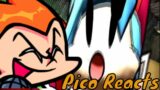 Pico Reacts to  Friday Night Funkin' cartoon Animation, but its Boyfriend & Girlfriend VS Everyone!