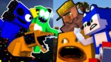 Rainbow Friends in Corrupted “SLICED” But Everyone Sings It (Minecraft Animation) FNF