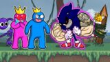 Roblox Rainbow Friends Overbearing And Sonic's Nails | Swap FNF