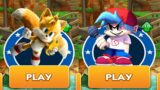 Sonic Dash – MOVIE TAILS vs Friday Night Funkin – BOYFRIEND Run Android Gameplay