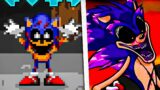 Sonic.EXE vs Pixel Sonic in Tarnished FNF Mod (Comparison)
