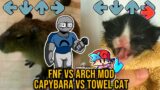 VS ARCH BUT CAPYBARA VS Towel CAT – Friday Night Funkin' Animation