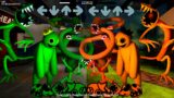 Rainbow Friends ALL Green VS ALL Orange but | Friday Night Funkin Mod Roblox