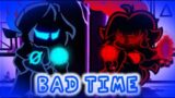 Bad Time But Nightmare BF VS Nightmare GF! | Friday Night Funkin ( Sprite Showcase )