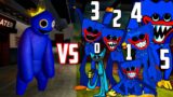 Blue vs ALL PHASES Huggy Wuggy | Rainbow Friends vs Poppy Playtime | Friday Night Funkin Mod Roblox
