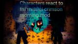 Characters react to fnf mistful crimson morning mod Part 2