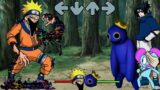 Corrupted Naruto VS Rainbow friends & Saske & Pibby | Friday Night Funkin but it's roblox mod