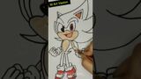 Drawing Sonic Mood Test with Supersonic#sonic #fnf #fun  #supersonic #drawing #howtodraw #shorts
