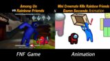 FNF Mini Crewmate Kills Roblox Rainbow Friends but fnf Game VS Animation | fnf Among Us Cover