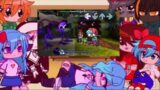 FNF Reaction to Rainbow Friends vs Zomboe Boyfriend | Roblox Rainbow Friends Animation