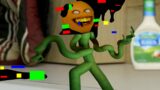 FNF Sliced But Rainbow Friends Green Sing it | Pibby Annoying Orange VS Green Sings Sliced Song