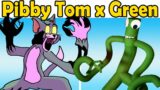 FNF x Glitched Legends Pibby Tom VS. Green Rainbow Friends (Come and learn with Pibby x FNF Mod)