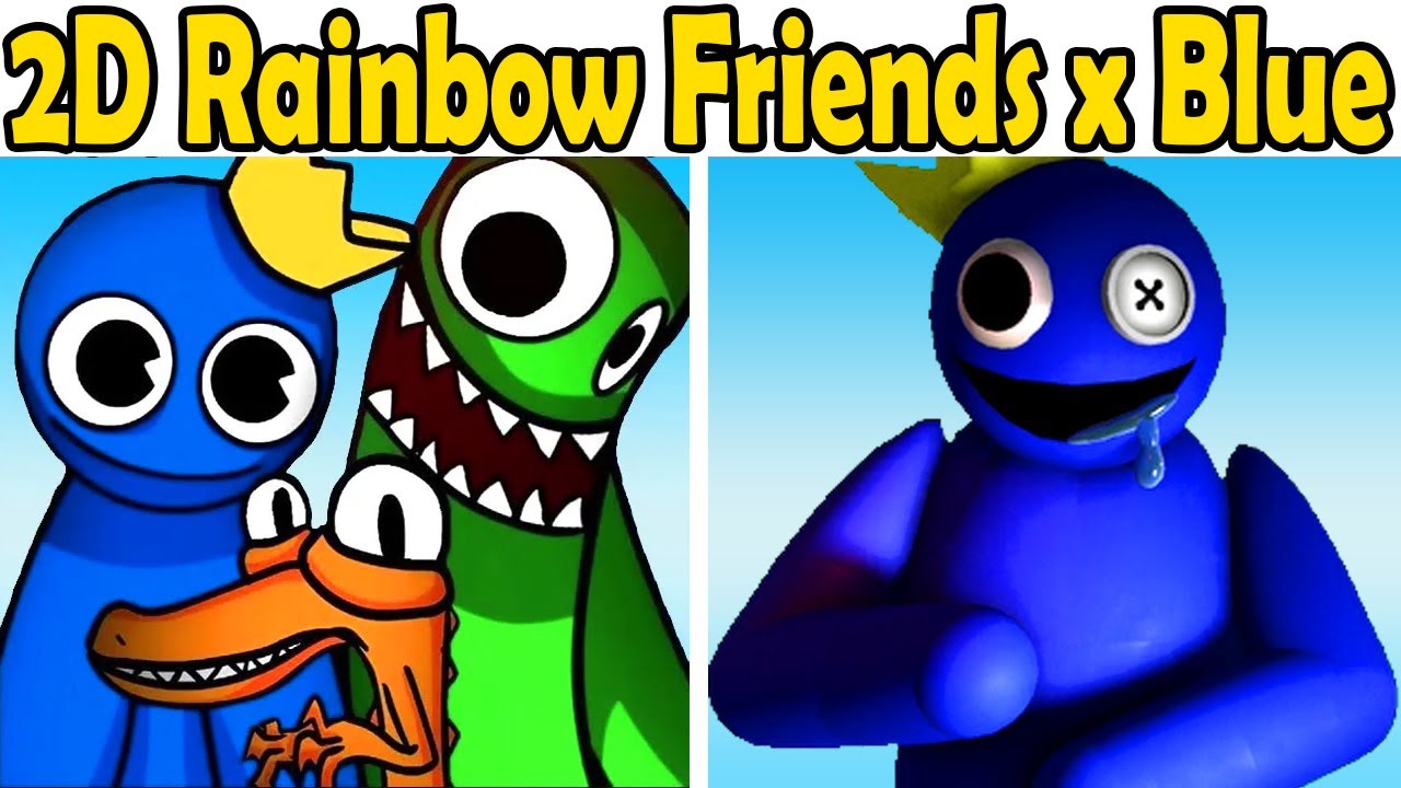 Friday Night Funkin' 2D Rainbow Friends x Blue (Roblox Rainbow Friends ...