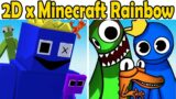 Friday Night Funkin' 2D VS. Minecraft Rainbow Friends(Roblox Rainbow Friends Chapter 1/FNF Mod/Hard)