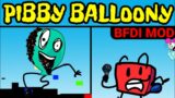 Friday Night Funkin' New VS Pibby Balloony – Corrupted BFDI Concept | Pibby x FNF (Pibby BFDI)