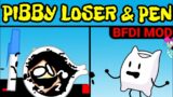 Friday Night Funkin' New VS Pibby Pen & Loser – Corrupted BFDI Unused | Pibby x FNF (Pibby BFDI)