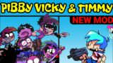 Friday Night Funkin' New VS Pibby Vicky & Timmy | Pibby x FNF Mod