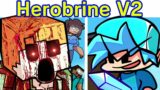 Friday Night Funkin' VS Herobrine Reborn 2.5 FULL WEEK + GIANT ALEX (FNF Mod/Minecraft/Creepypasta)