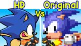 Friday Night Funkin' VS SONIC.EXE Prey HD vs Original (FNF Mod) (Sonic The Hedgehog)