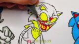 Huggy Wuggy SONIC – ZOMBIE SONIC – FRIDAY NIGHT FUNKIN SONIK- Drawing