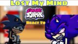 Lost my Mind – Fnf React To Sonic Vs. Xain FULL WEEK || Sonic.EXE/Fleetway
