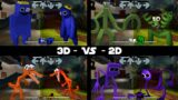 Rainbow Friends | FNF mod – Roblox 2D VS Minecraft 3D | Friday Night Funkin Mod Roblox