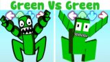Rainbow Friends | Green Animation VS Green Minecraft | Friday Night Funkin Mod Roblox