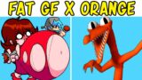Rainbow Friends Orange Vs Fat Girlfriend Buffet Night Burstin' | FNF Mod/Hard/Fat GF