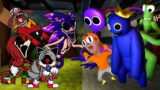 Rainbow Friends VS Sonic.EXE VS Real Life (FNF Friends To Your End but Sonic.Exe Characters Sing It)