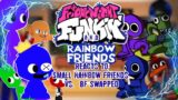 Rainbow Friends & Friday Night Funkin Reacts To Small Rainbow Friends vs. Bf Swapped / Gacha Reacts