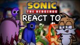 Sonic Characters React FNF VS There’s Something About Amy & Rainbow Friends // Special Guest!
