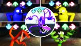 Vs Rainbow Friends FNF Mod – Blue VS Green VS Orange VS Purple  – Roblox Friday Night Funkin