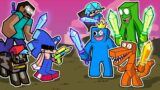 When Rainbow Friends Transform Into Minecraft !!! Rainbow Friends Animation | Swap FNF