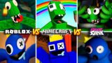 ROBLOX Rainbow Friends ALL JUMPSCARES vs MINECRAFT vs FNF