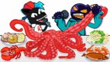 ASMR Mukbang | FNF Mukbang Sea Food, Fire Noodles Eating, Seafood Mukbang | Poppy Playtime Animation