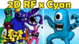 All 2D Rainbow Friends VS. Cyan (Roblox Rainbow Friends Chapter 2/FNF Mod/Roblox)