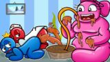 CHUBBY GIRL EATING POOP Rainbow Friends| Roblox animation| FNF x ORIGIN of Rainbow Friends FNF